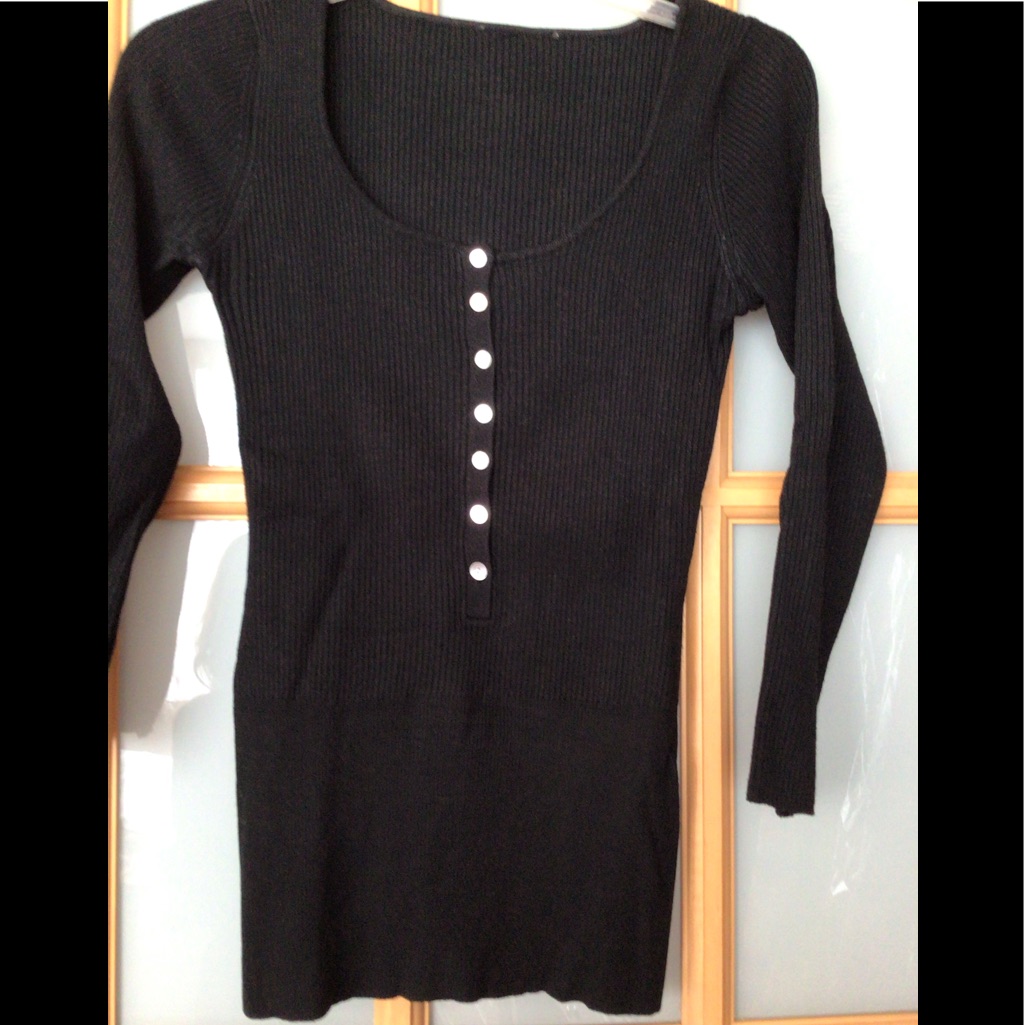 Buttoned Ribbed Sweater Buttoned Ribbed Sweater